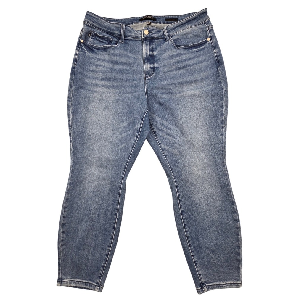 Judy Blue Relaxed Fit High Rise Skinny Leg Jeans Medium Wash Womens 20W JB88262‎